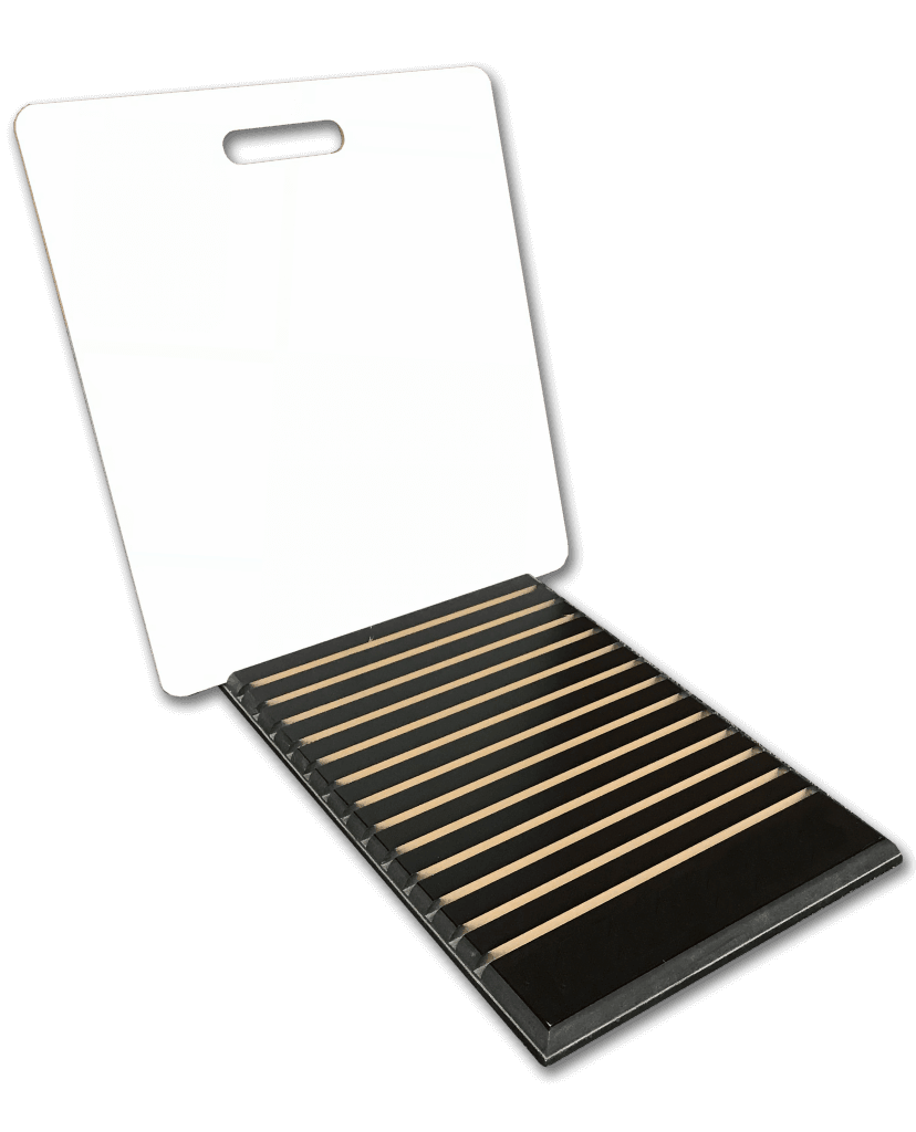 counter top slot rack with sample board